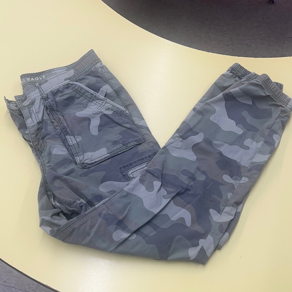American Eagle Outfitters Women's Camouflage Joggers - Gray